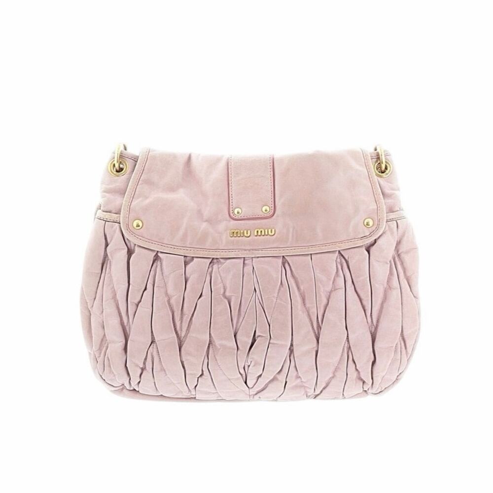 Miu Miu Nappa Matelasse Coffer Top Handle Tote Mughetto Hobo - Picture 3 of 14